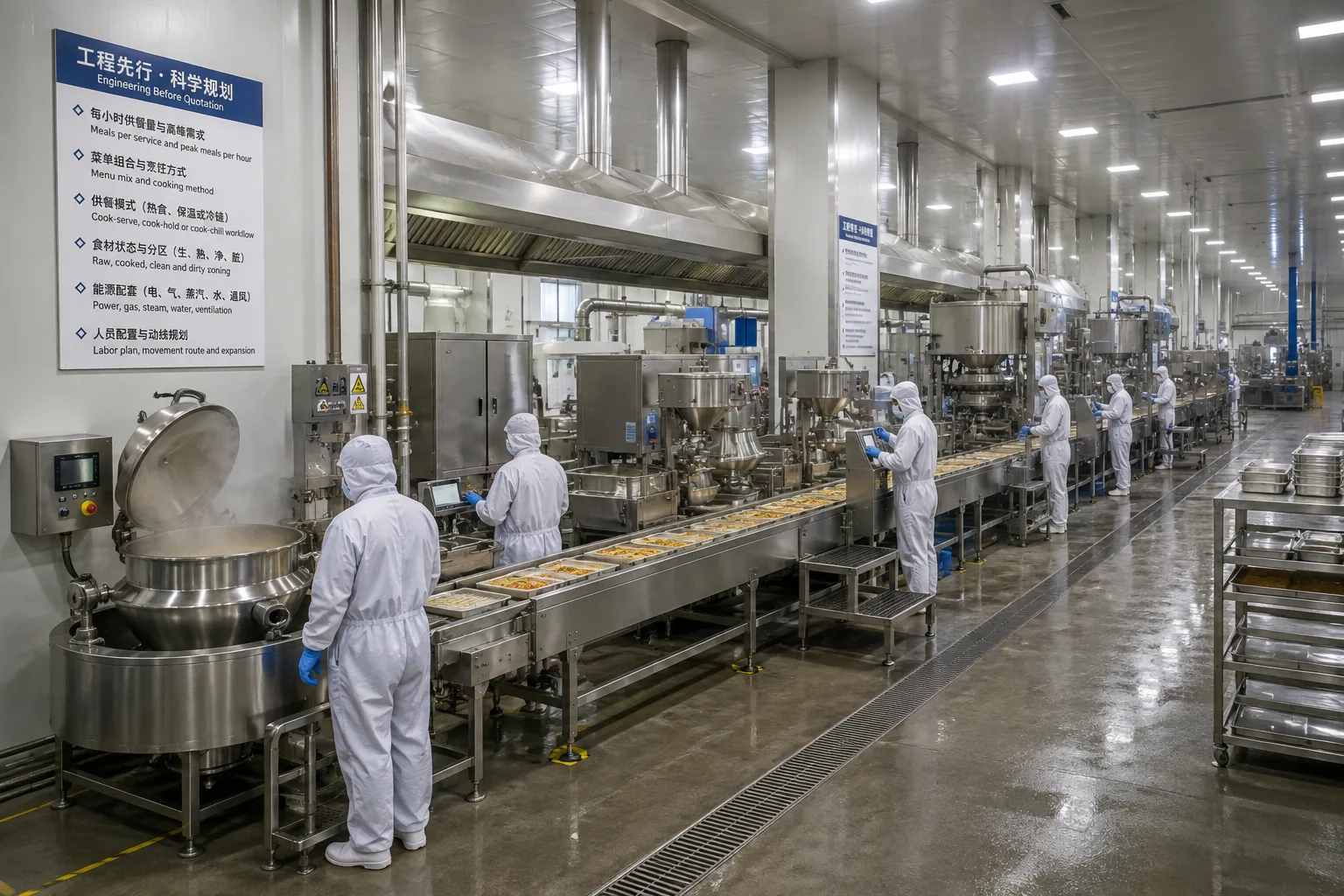 Commercial kitchen engineering and layout planning
