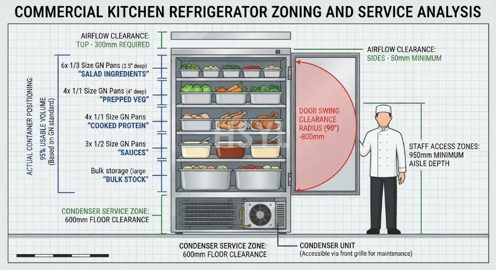 Commercial Refrigerator Sizing: Use Inventory and Access, Not Volume Alone image 1