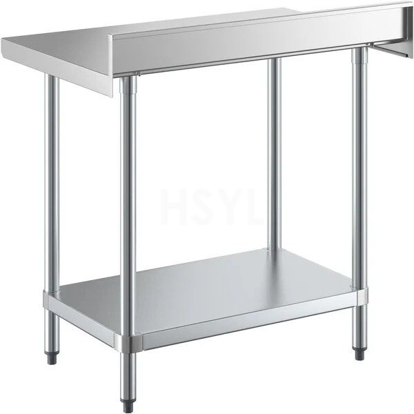 Stainless Steel Work Table with Backsplash