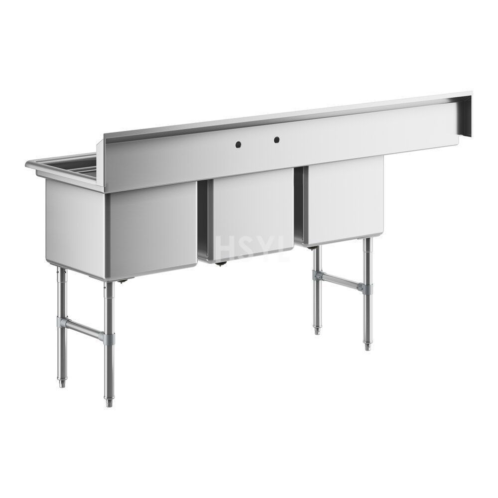 3 Compartment Sink with Drainboard