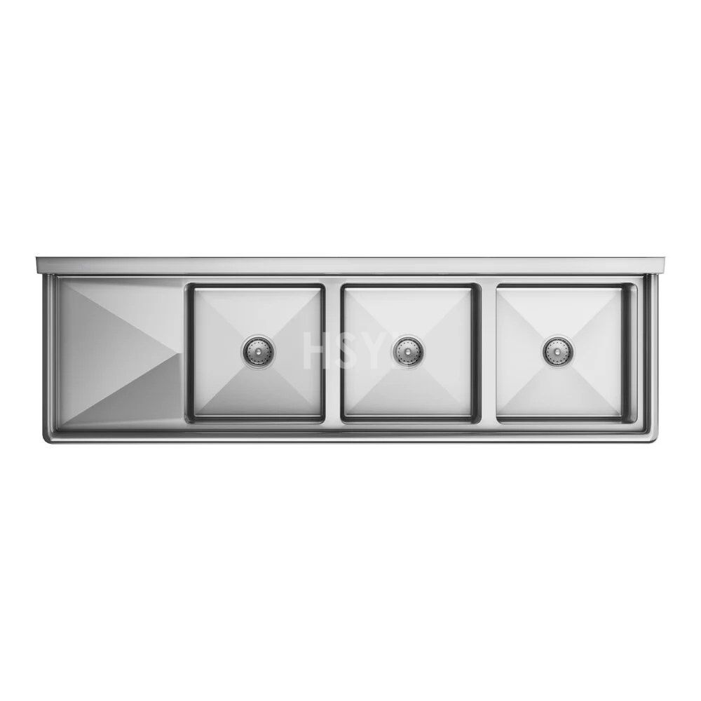 3 Compartment Sink with Drainboard