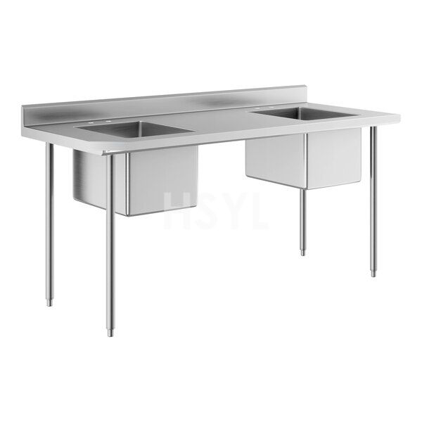 Two-Compartment Commercial Sinks