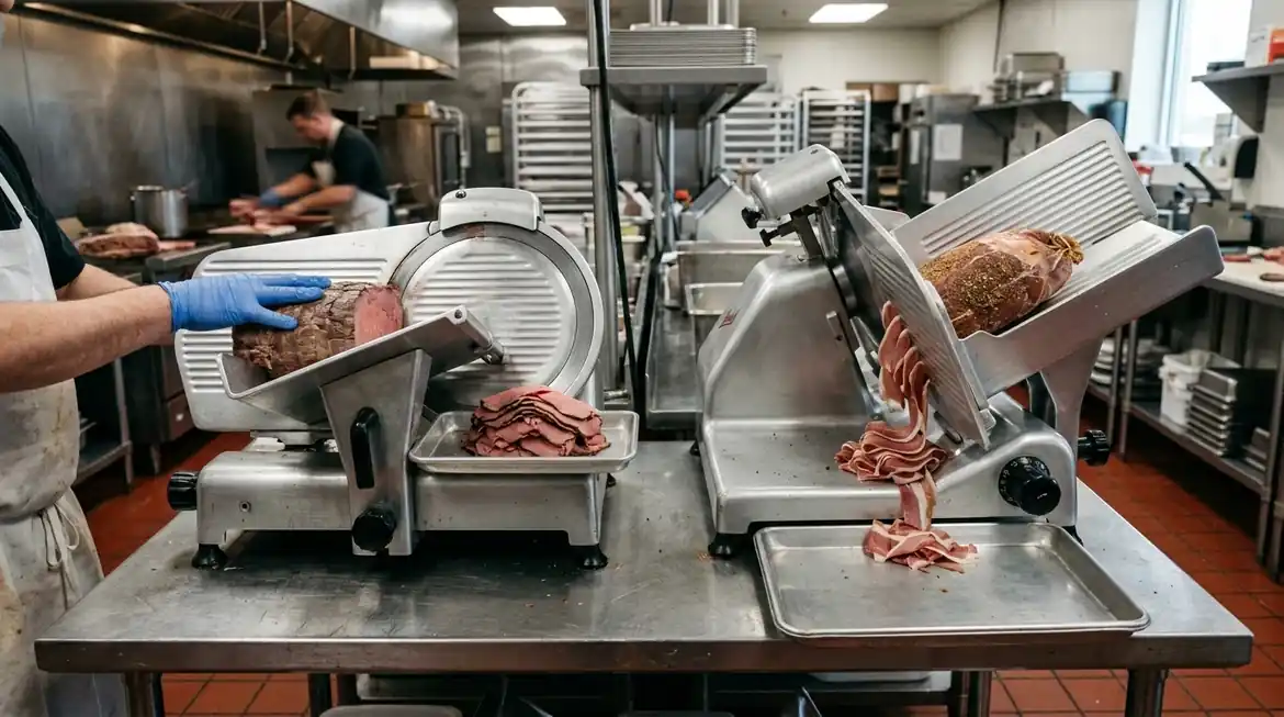 Commercial Meat Slicer Buying Guide: Blade Size (10" vs. 12" vs. 14") & Gravity vs. Vertical Feed image 1