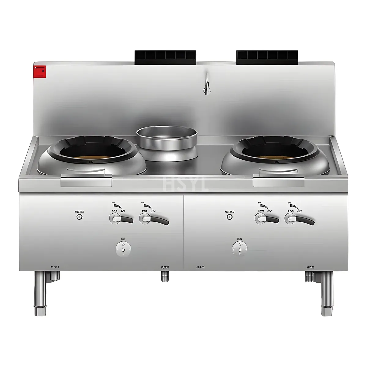 Commercial Double-Burner Single-Tail Induction Wok Range