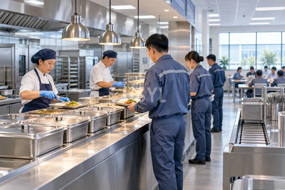 Factory Canteen Meal Service at Shift Change image 1