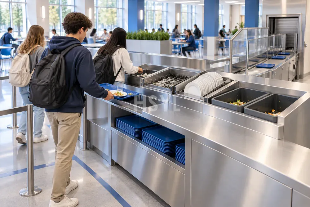 Cafeteria Tray Return Stations: Plan the Student Flow image 1