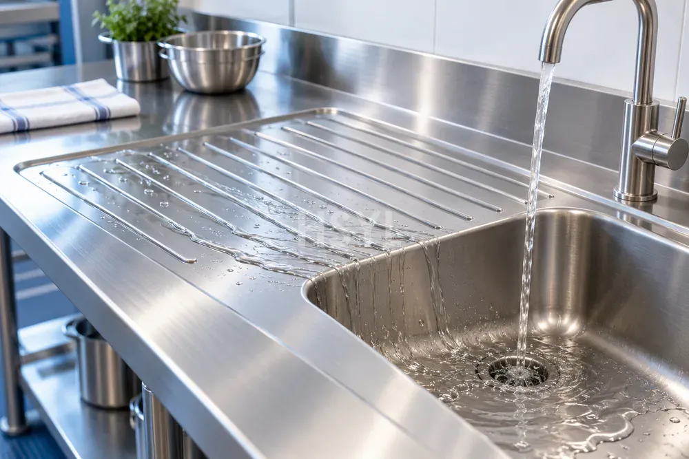 Stainless Steel Drainboard Drainage Acceptance Test image 1