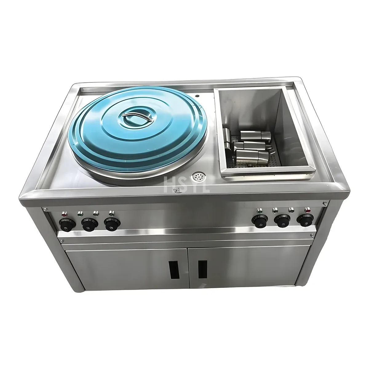 Integrated Commercial Noodle Boiler with Cold-Water Chilling Sink