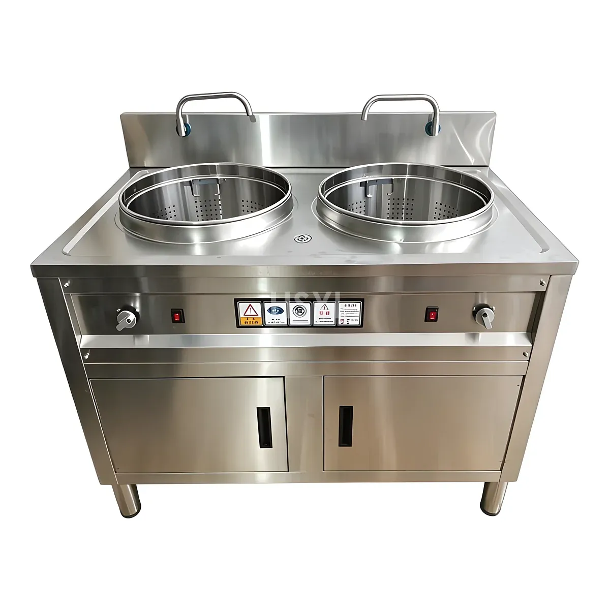 Dual-Tank High-Capacity Commercial Noodle & Dumpling Boiler
