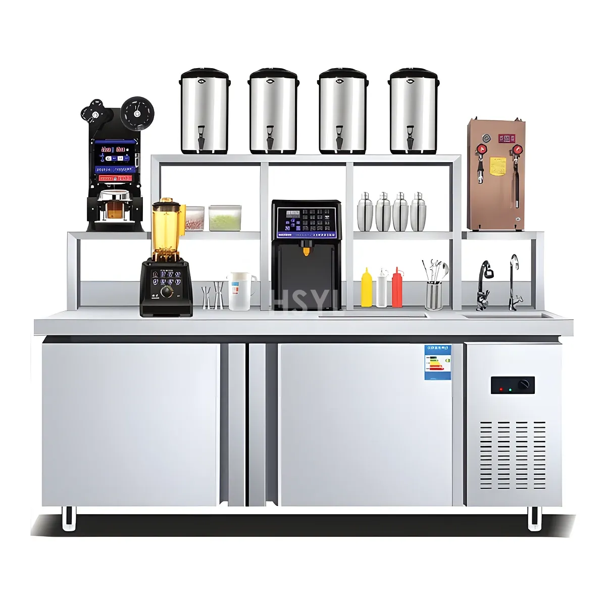 Underbar Ice Bin Cocktail Station & Refrigerated Back-Bar Cooler
