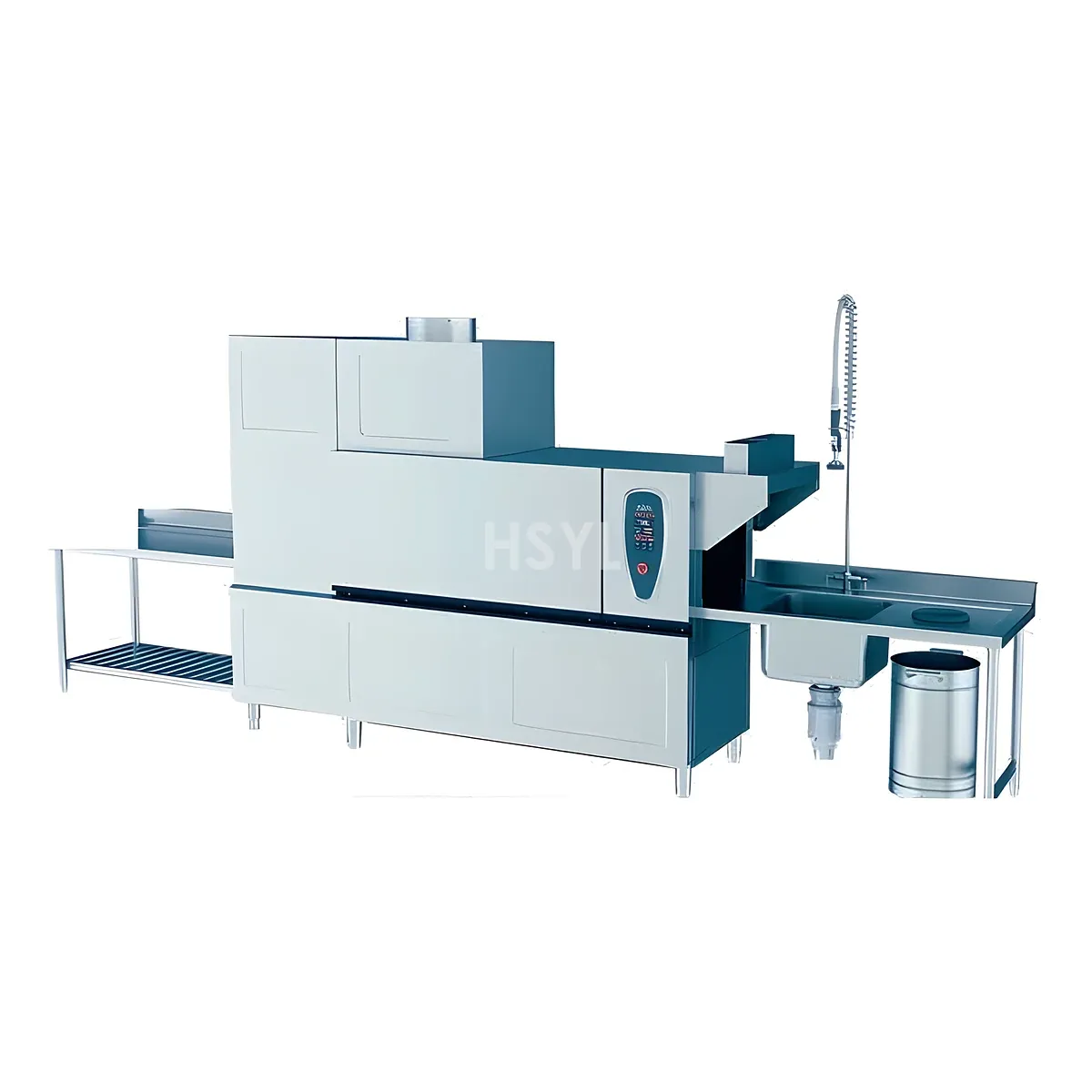 Heat-Recovery Hood-Type Pass-Through Dishwasher