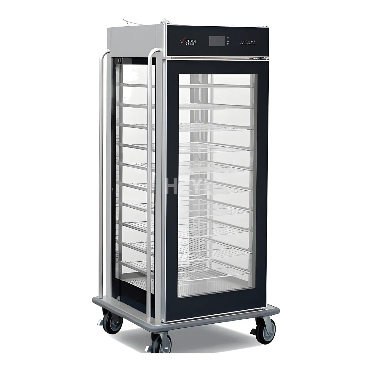 4D Panoramic Insulated Glass Banquet Display & Holding Cart