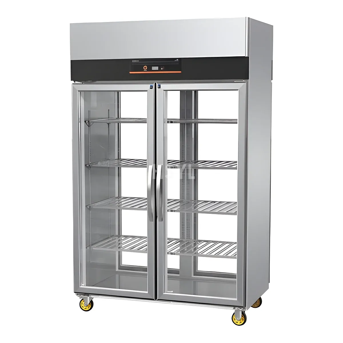 Double-Sided Pass-Through Glass-Door Upright Commercial Chiller