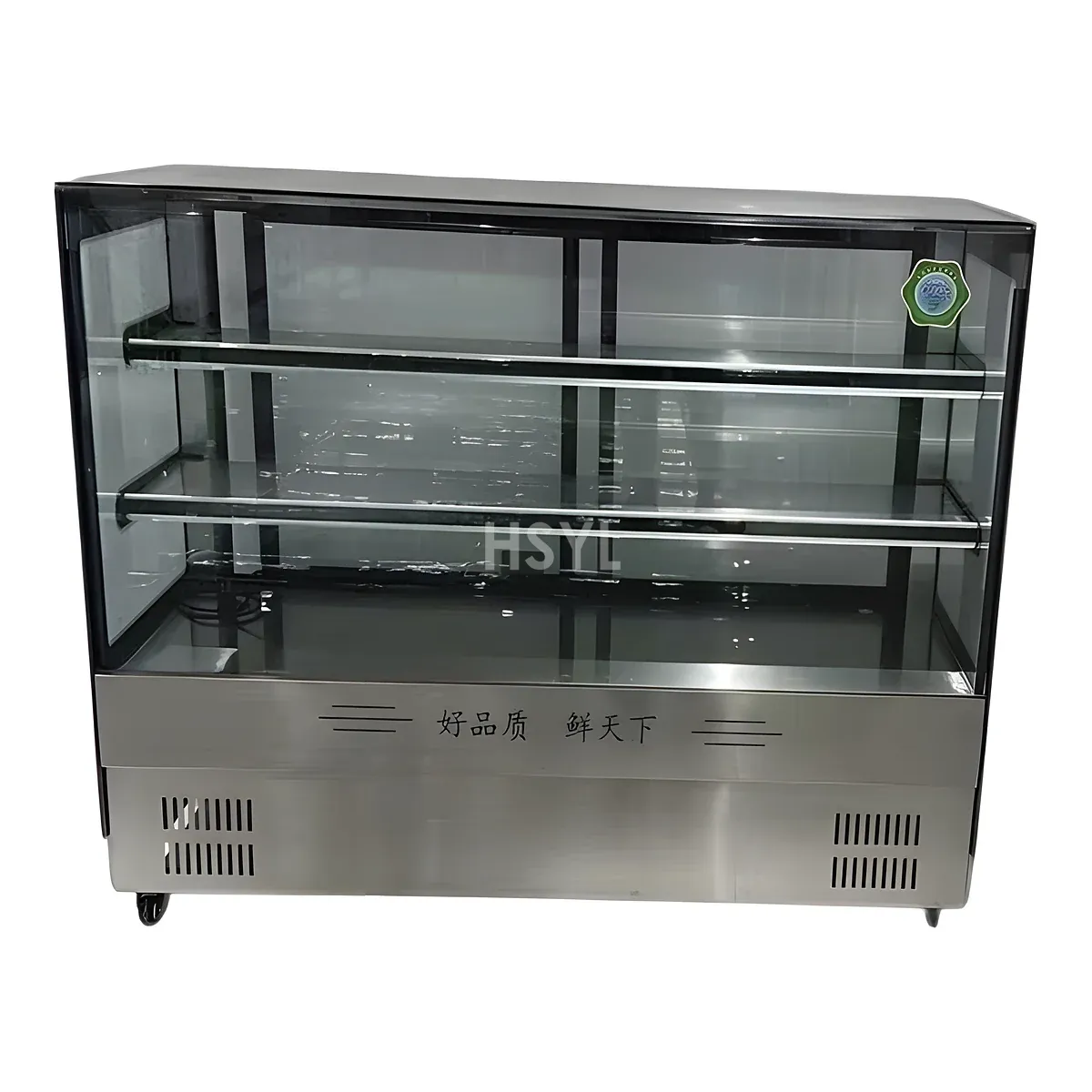 Right-Angle & Curved-Glass Bakery Cake Display Showcase