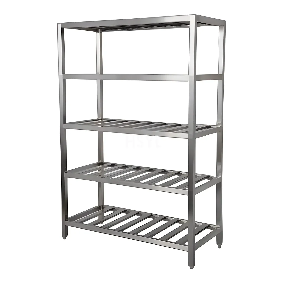 4-Tier Slatted & Perforated Stainless Steel Cold Room Rack